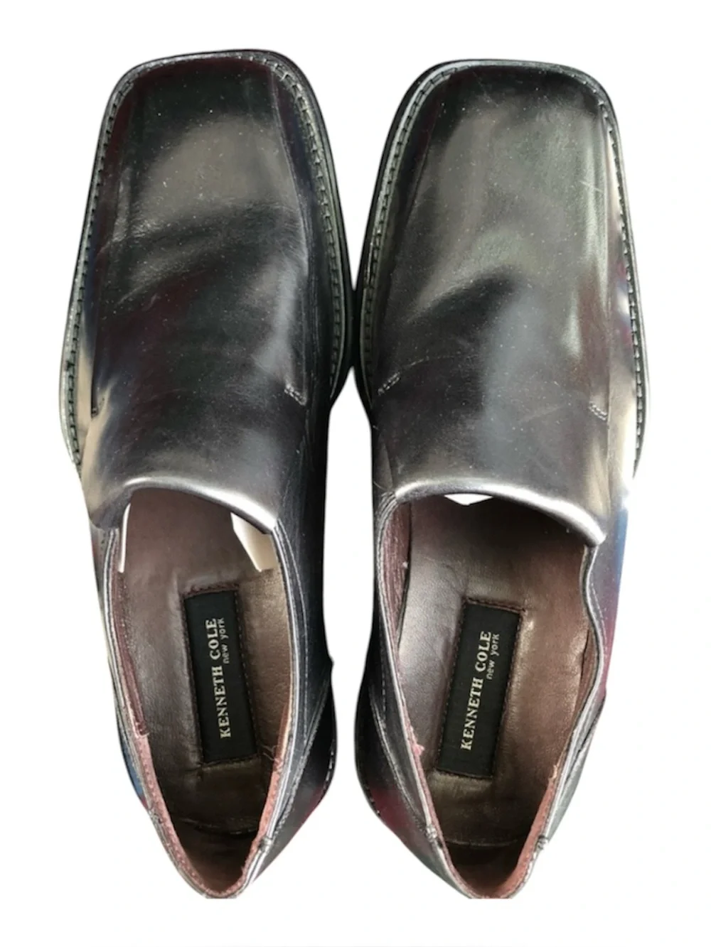 Kenneth Cole New York NWOT Sleek Racing Black Leather Loafers Men\'s Size 8 Kenneth Cole Reaction Men main image 4